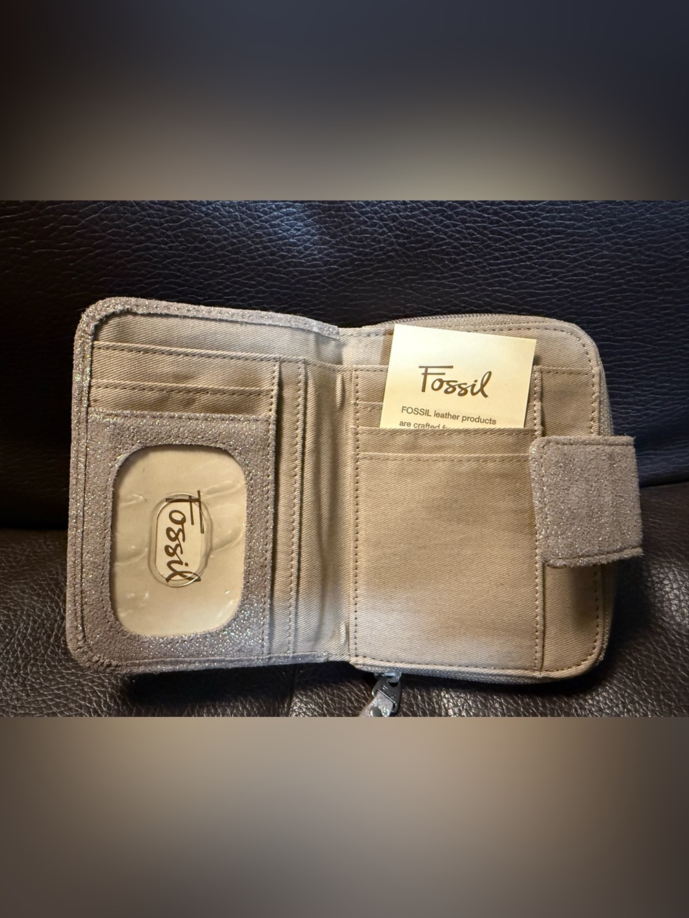Fossil Women's Sparkle Wallet in Metallic Silver - Picture 3 of 5